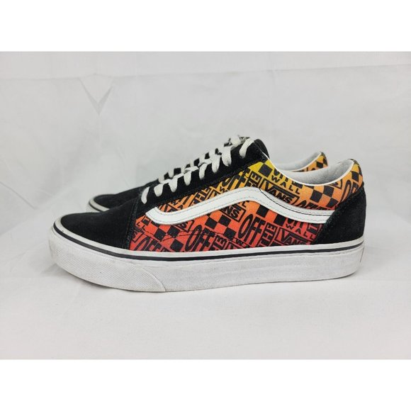 Vans Old Skool Off The Wall Shoes Sneakers Size Mens 8 Womens 9.5 Black 721356 - Picture 10 of 12